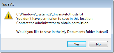 windows 7 hosts file