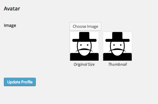 Wp User Avatar: User editing page