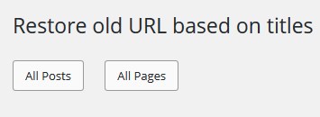 Restore old URL based on Title