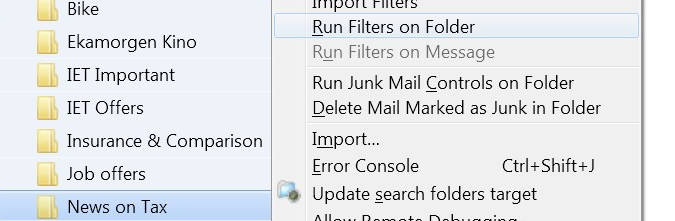 Run Message Folders