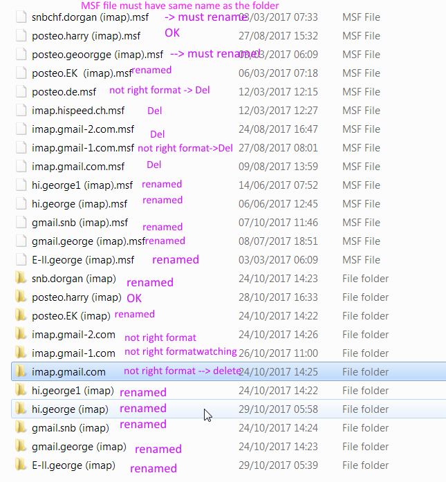 Rename IMAP Folders MSF