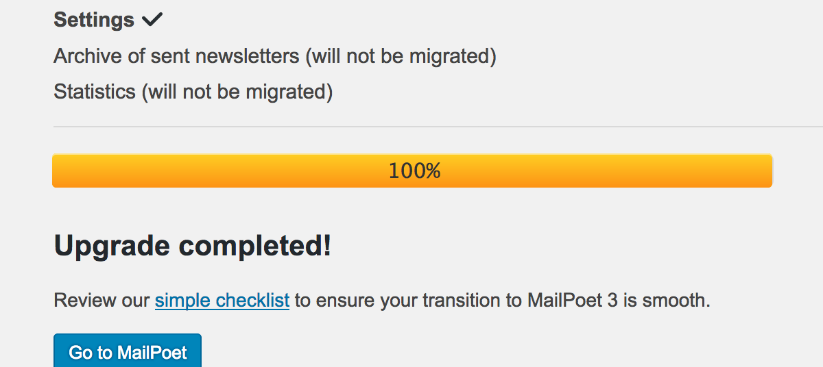 Importing from Mailpoet v2