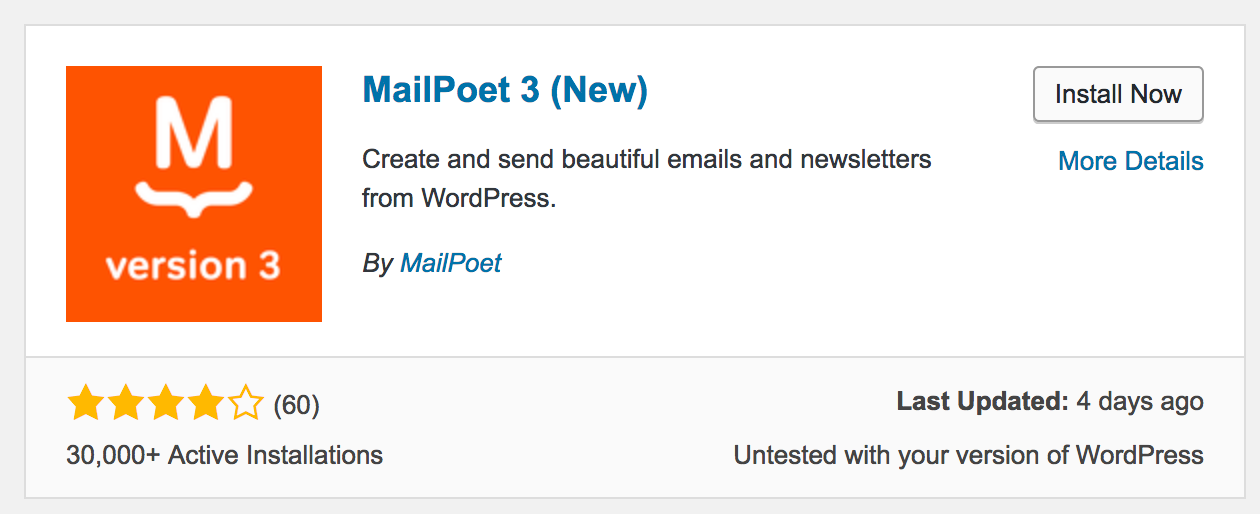 New Mailpoet 3