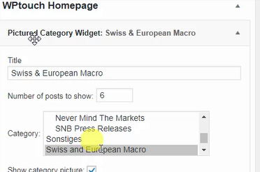 Category Swiss, European Macro renamed inside Widget