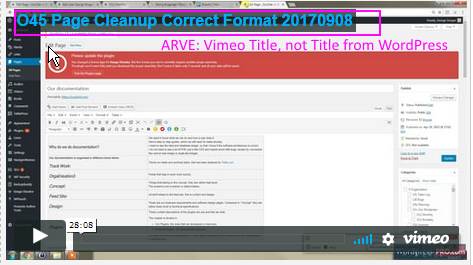 M27 Arve Shows Title from Vimeo not WordPress