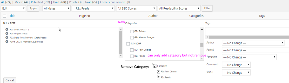 P12 Overview pages Category Remove
