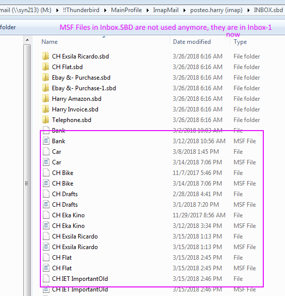 CM02f Normal Folders MSF in Inbox Not used