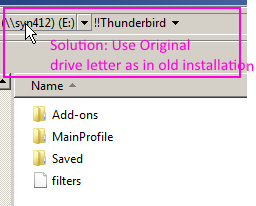 Profile Solution Use old Drive Letter