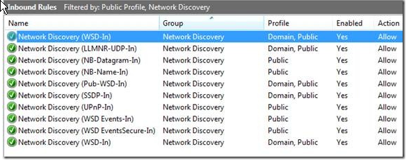 Network Discovery Rules Windows