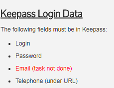 Keepass Email Not changed
