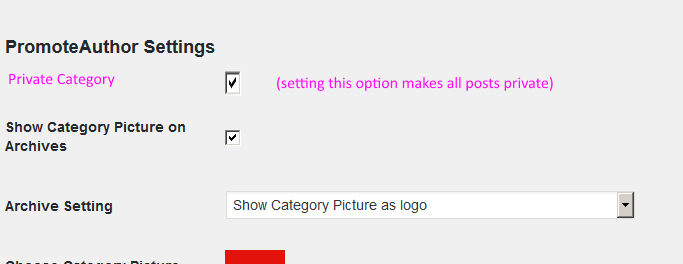 Private Category New Functionality