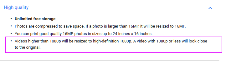 V1x Videos not take Space until 1080 quality