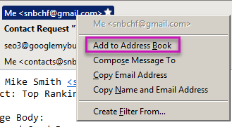Address Book how to add an email