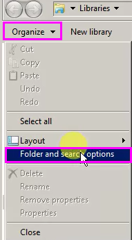 Folder and Search Options