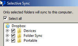 Select Folder fo Sync