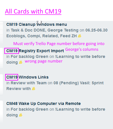 Trello Cards with same Page