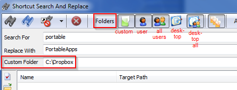 Folders Selection