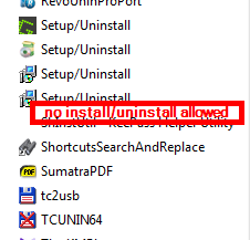 No Install Uninstall