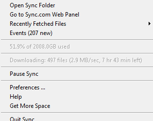 Slow Sync.com Download 2.9 MB per sec