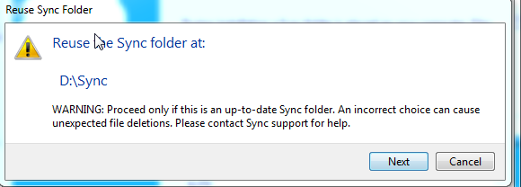 Reuse Sync Folder