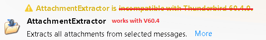 Attachment Extractor versions Does NOT WORK on V60.4!