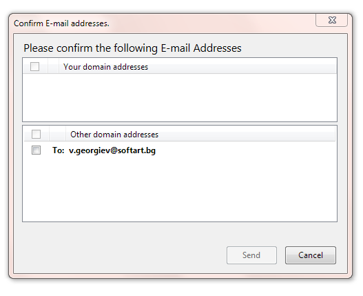 Expected Functionality Confirm Address